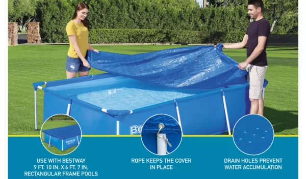 Bestway 9ft Rectangular Paddling Pool - 3300L - Image 7