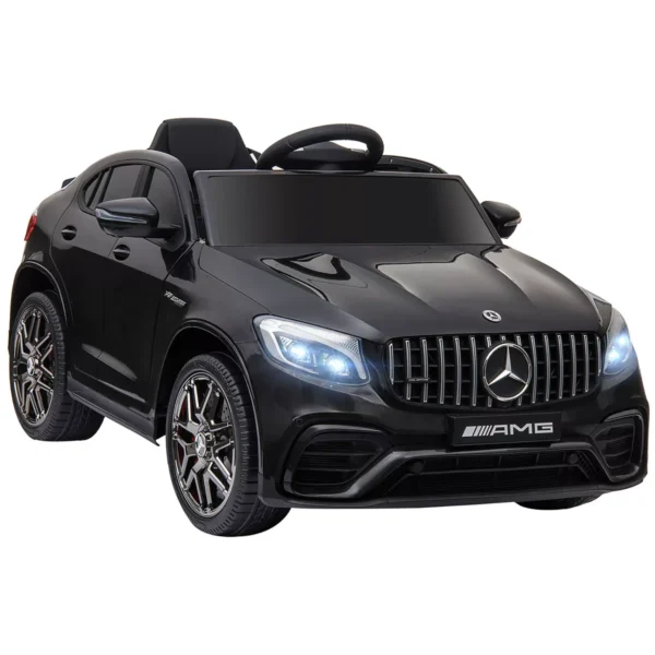 Aosom 12V Ride On Toy Car For Kids With Remote Control, Mercedes Benz AMG GLC63S Coupe, 2 Speed, with Music, Electric Light, Black - Image 2