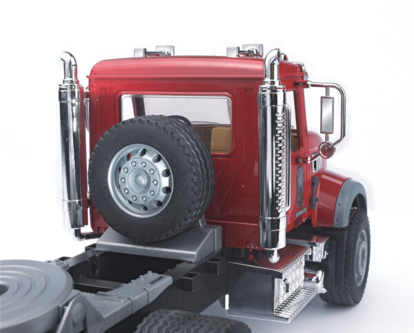 MACK® Granite Flatbed Truck with JCB Loader Backhoe - Premium 1:50 Scale Die-Cast Model Set (40.12.9 Series) - Image 4