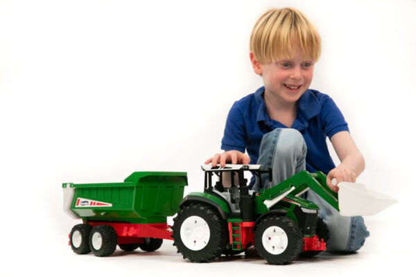 Roadmax Tractor with Front Loader & Tipping Trailer - Premium 1:50 Scale Die-Cast Model Set (30.10.10 Series) - Image 2