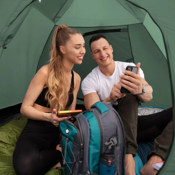 NC6013 Camping Tent - Green-Red - Image 14
