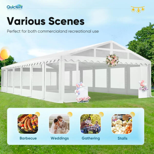 Premium Party Tent with Clear Sidewalls - 20' x 40' - Image 8