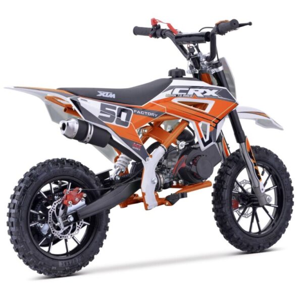 Orange age 6-12 Chunky Tyre 49cc Petrol Compact Dirt Bike - Image 3