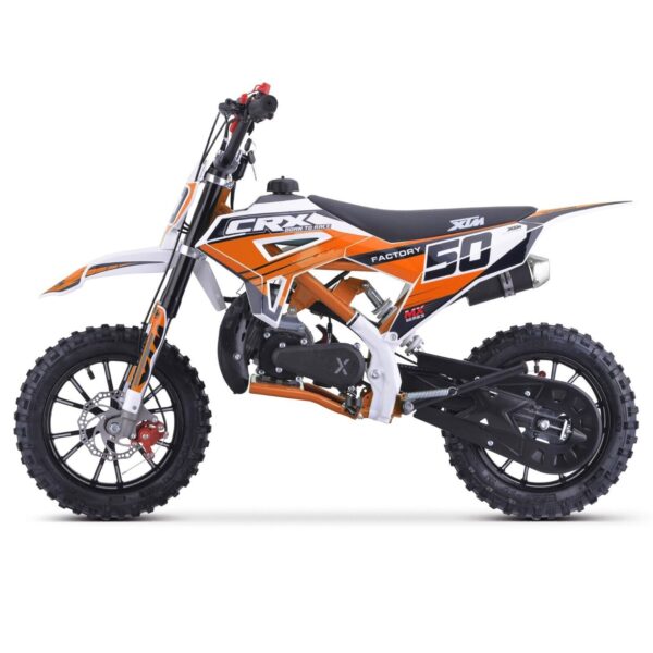 Orange age 6-12 Chunky Tyre 49cc Petrol Compact Dirt Bike - Image 2
