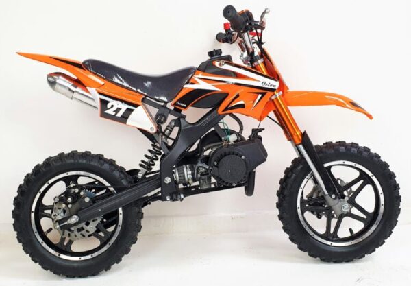 49cc Orange Haze Chunky Tyre Petrol Dirt Bike – Kids Off-RoaAdventured  (Ages 6-12 | 49cc 2-Stroke Engine | Heavy-Duty Off-Road Design) - Image 4