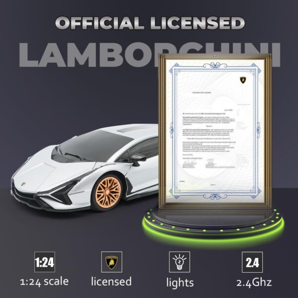 Remote Control Car - 1:24 Scale Lamborghini Sport Racing Toy - Image 4