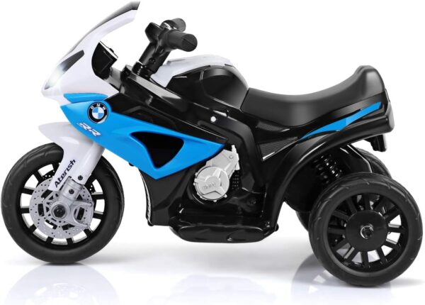 icensed BMW Kids Electric 3-Wheel Ride-On Motorcycle Toy for Boys & Girls, with Headlights, Music and Battery Powered Pedal - Image 3