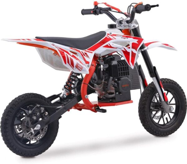 Villain 52cc 2-Stroke Kids Dirt Bike – Red Off-Road Rebel (Ages 6-12 | Fierce Red Design | Trail-Ready Performance) - Image 3