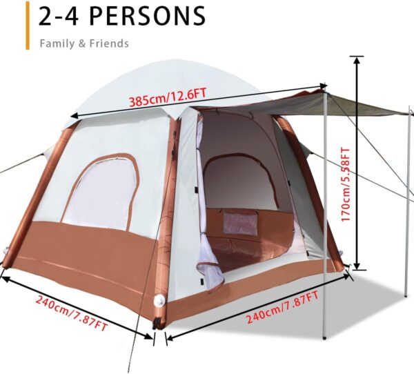 Upgrade Inflatable Camping Tent with Pump - Image 4