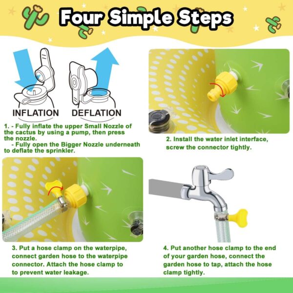 Inflatable Cactus Sprinkler – Fun Outdoor Water Toy for Kids - Image 2