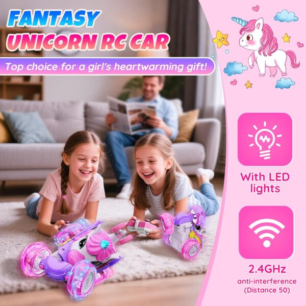Unicorn Remote Control Car Toys for Girls - Image 2