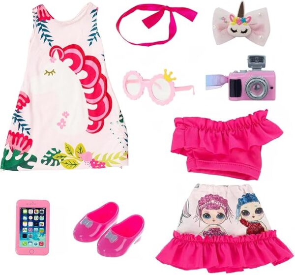 14.5" African American Fashion Doll – Stylish & Posable with Multiple Outfits - Image 4