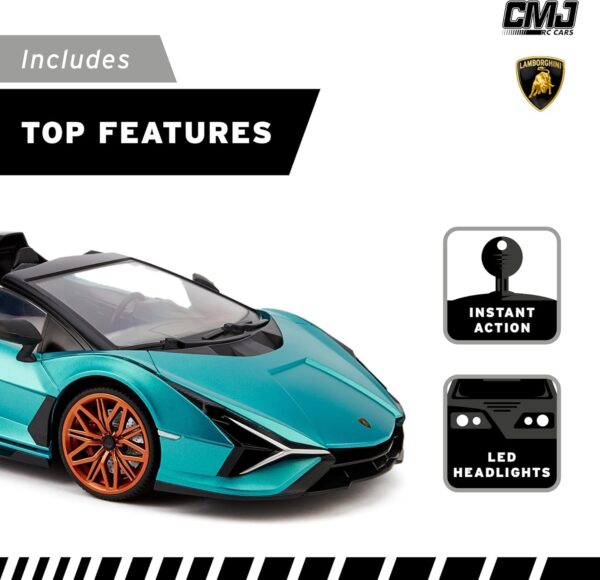 1:24 Scale Officially Licensed Lamborghini Sián FKP 37 RC Car - Premium Collectible & Racer - Image 10