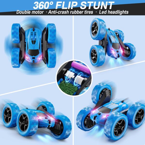 High-Speed 4WD RC Stunt Car - 360° Flips & LED Lights | Ultimate Gift for Kids 6-12 - Image 4