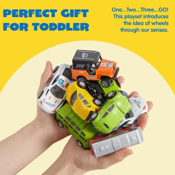 20PCS Diecast Pull Back Cars Set for Toddlers | Metal Toy Vehicles Bulk Pack for Boys | Friction-Powered Race Car Collection | Educational Gift Set for Kids - Image 5