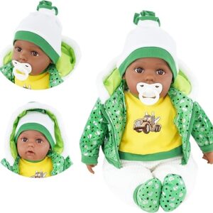 Bibi Doll - 20" Lifelike Soft Black Baby Doll with Sounds & Accessories - Realistic African-American Baby Doll | Ages 3+