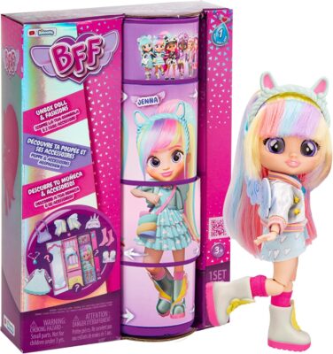 Jenna – Stylish Collectible Fashion Doll with 9 Chic Accessories (For Kids Ages 5+ | Perfect Unisex Gift)