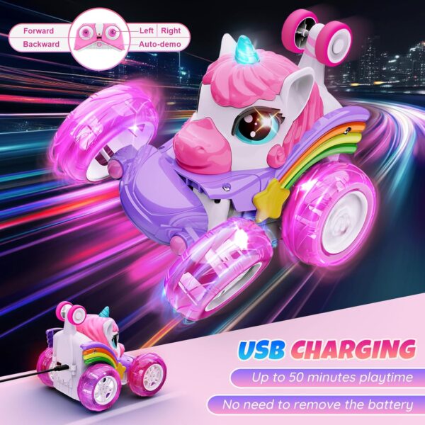 Unicorn Remote Control Car Toys for Girls - Image 7