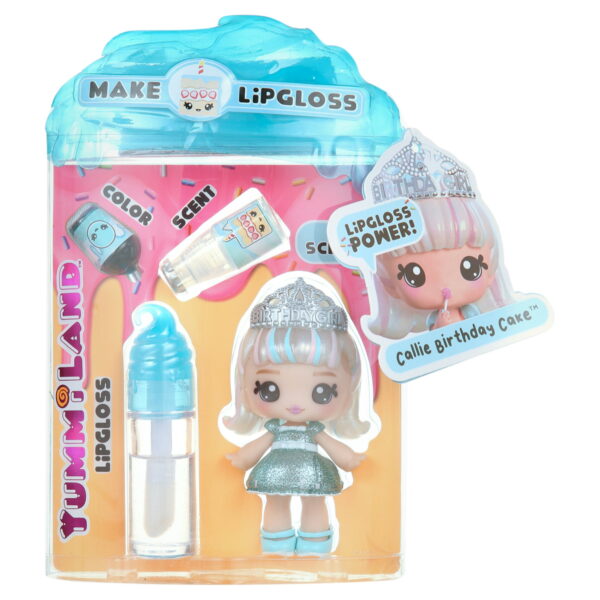 Yummiland Lipgloss Doll – Callie Birthday Cake (Ages 4+) - Image 2