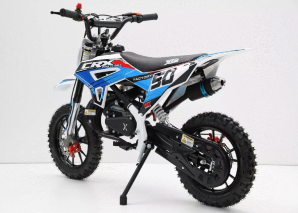 Blue Age 6-12 Chunky Tyre 49cc Petrol Compact Dirt Bike - Adventure Awaits - Image 4