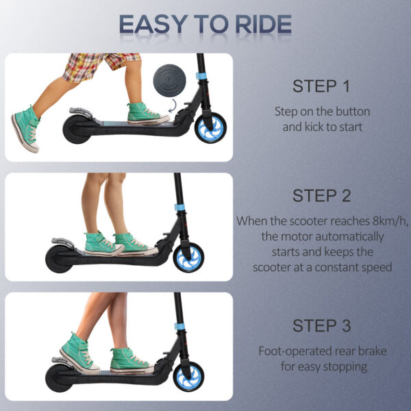 olding Electric Scooter with Rear Wheel Brake - Image 4