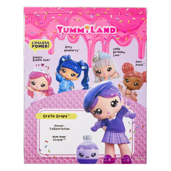 Yummiland Large Doll + Lipgloss Pet – Greta Grape (Ages 4+) - Image 4