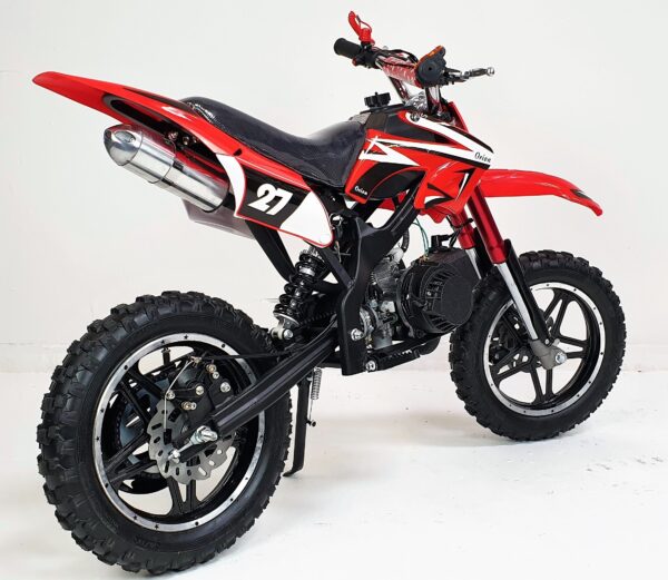 Red Age 6-12 Chunky Tyre 49cc Petrol Compact Dirt Bike - Image 2