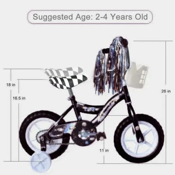 12" Kids' First Bike – Safe & Stylish Starter Bicycle with Training Wheels (Ages 2-4) - Image 2